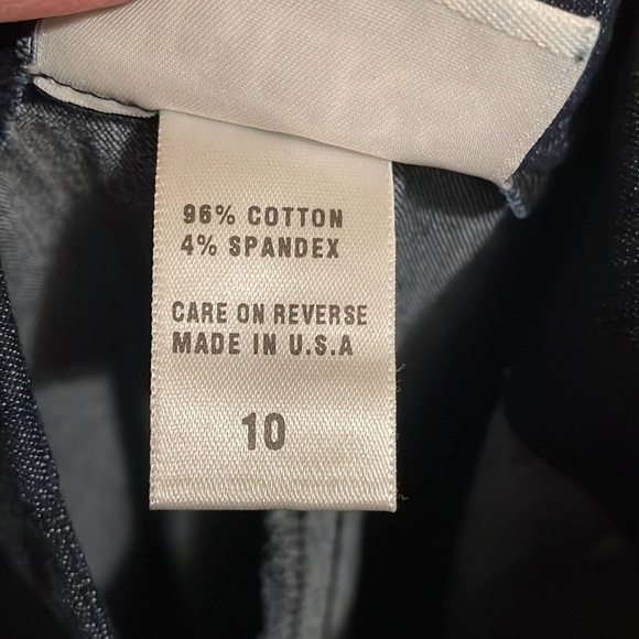 Fibers by Barbara Lesser Flat Front Straight Leg jean in dark wash. Size 10. EUC - Picture 4 of 6